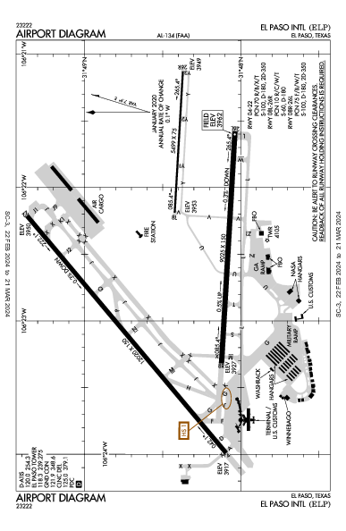 El Paso Intl Airport (El Paso, TX): KELP Airport Diagram