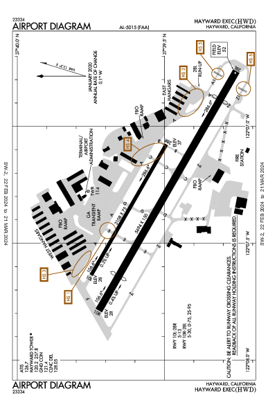 Hayward Exec Airport (Hayward, CA): KHWD Airport Diagram