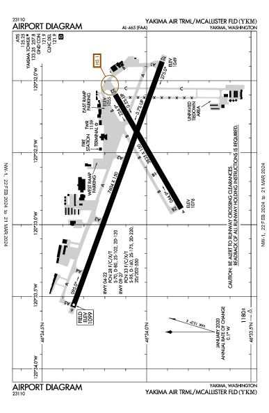 Yakima Air Terminal  Airport (Yakima, WA): KYKM Airport Diagram